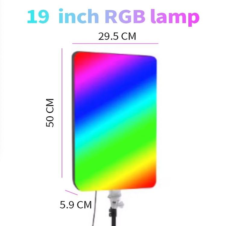 Image of GiftMax PM-48 19 inch RGB LED Video Soft Light Panel, 40W for Studio Photography | Video Recording | Conference | YouTube,2700K-5700K CRI95+ | with Remote Control