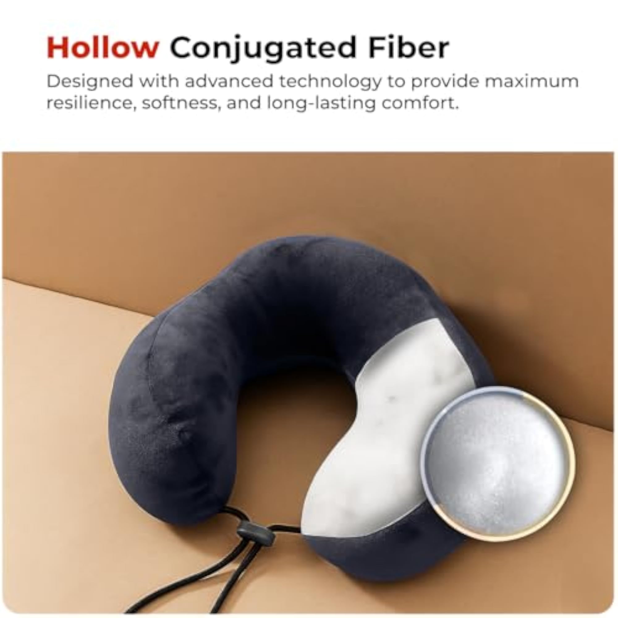 Travel Neck Pillow for Airplane, Comfortable Design