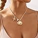 Gold Shell Starfish Necklace for Women Pearl Shell Necklace Layered Beaded Starfish Necklaces Summer Beach Surf Jewelry Gifts for Women (A.)