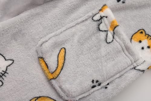 Image of Girls Soft Fleece Robes Plush Hooded Bathrobes Sleepwear for Kids 2-16 Years