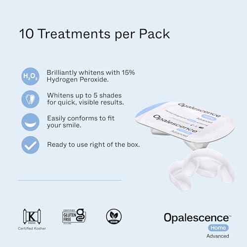 opalescence go home advance gel prefilled teeth whitening trays 15  10 treatments hydrogen peroxide pf teeth whitening kit  enhanced opalescence go trays 5822-t