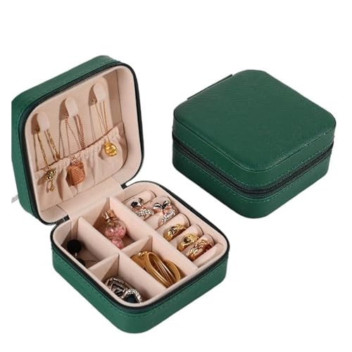 CNBYDK Gerrit Caja de joyería portátil Organizador Exhibición Caja de joyería de Viaje Cajas de joyería Almacenamiento de Cuero Cremallera Joyeros Caja Originalidad