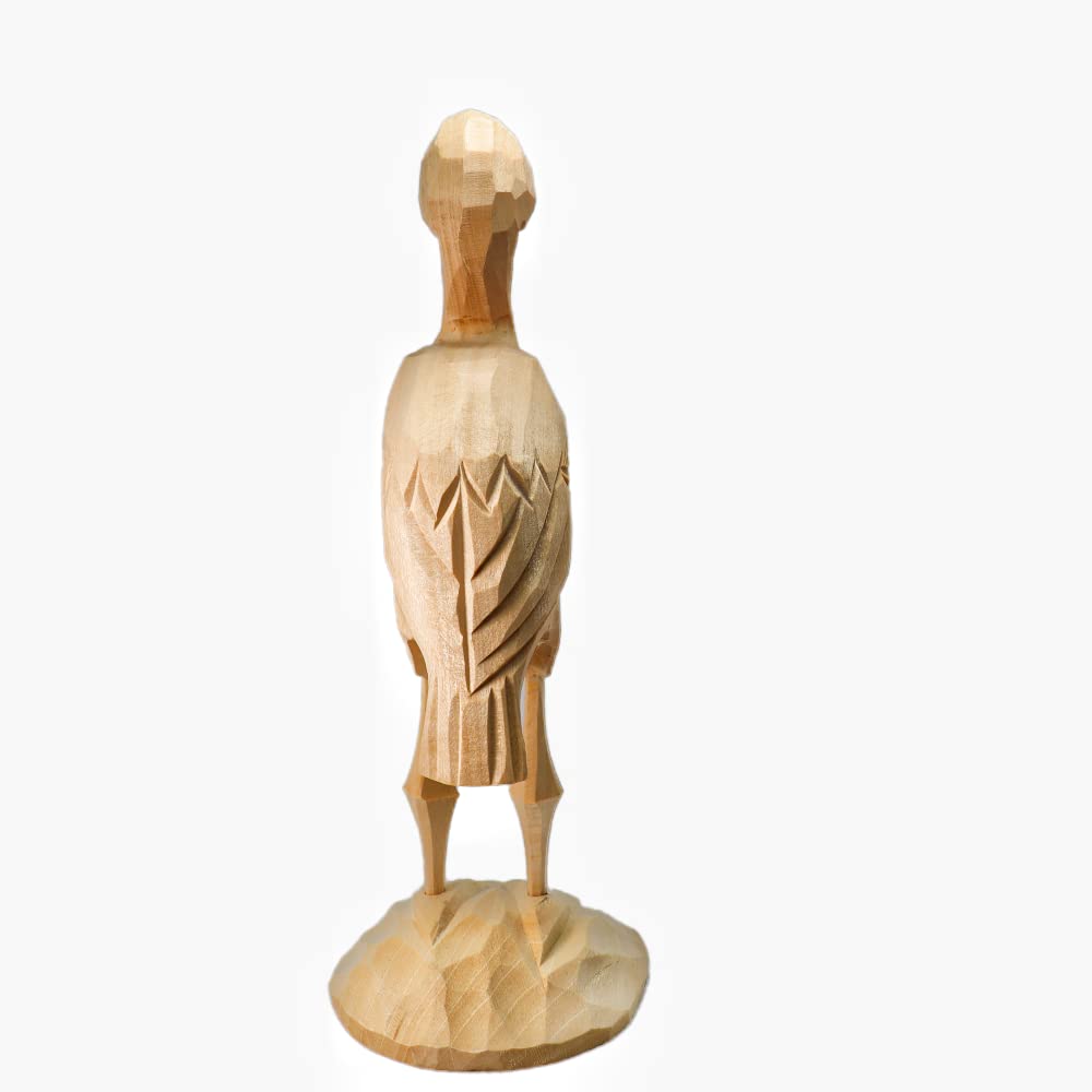 Amazon.co.jp: 未仕上げ木製鳥像 手彫り 木製鳥の彫刻 クラフトや装飾