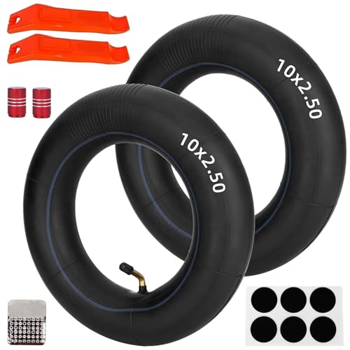 Image of 2Set 10x2.50 Escooter Inner Tube Thickened 10 inch Scooter tube with Repair Kit