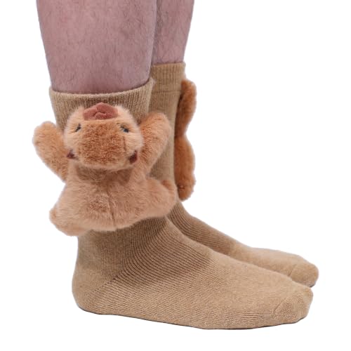 Image of Sloth Socks for Women, Cute 3D Fuzzy Socks, Christmas Stocking Stuffers
