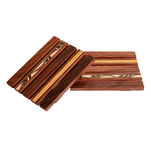 Image of Aakriti Art Creations Hand Painted Wooden Coaster (Set of 2)