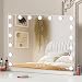 Buildonely Schminkspiegel 70x55cm, Groß Hollywood Spiegel mit Beleuchtung 17 LED Licht Dimmbare 3 Lichtmodi, Tischspiegel, Wandspiegel, Touch Control