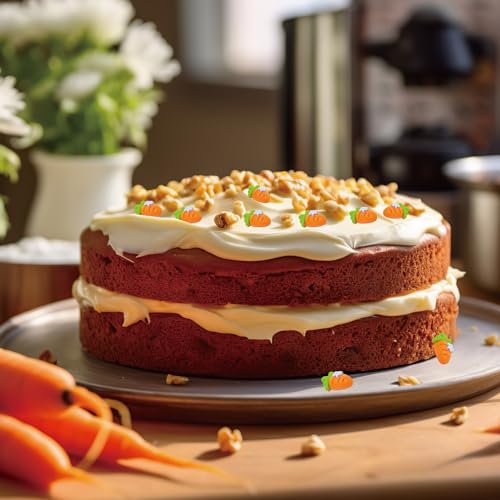 Qiaozeng QZ-24-015-CARROT 20Pcs Resin Carrot Cupcake Toppers Mini Carrot Cupcake Picks Lovely Carrot Cake Decors Diy Carrot Cake Decor thumb #2