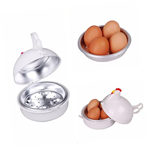 Wakauto Chicken Shape Egg Microwave Steamer Poacher Creative Kitchen Utensil for Effortless Egg Cooking for Prep