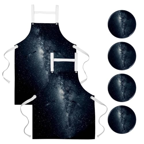Tablier de serveuse avec 4 broches lot de 2 anti-taches