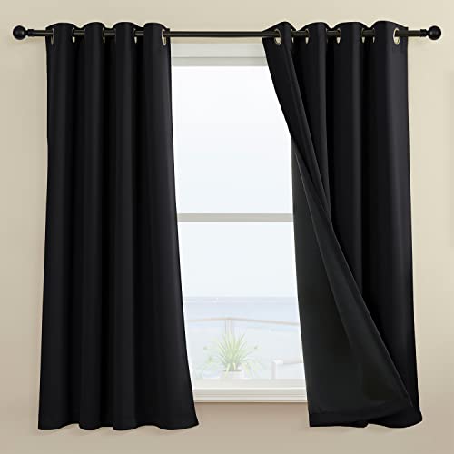 Rutterllow 100% Blackout Curtains for Bedroom and Living Room 2 Panels