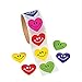 CHUANGOU A Forma di Cuore Smile Adesivi Etichetta, Adesivi Premio Insegnante E Studente, per Regalo Bomboniere Compleanno Natalizi Decorazione
