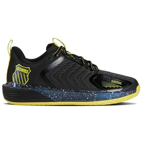 K-Swiss Men's Ultrashot 3 Tennis Shoe 8 Black/Tennis Yellow/Dark Shadow