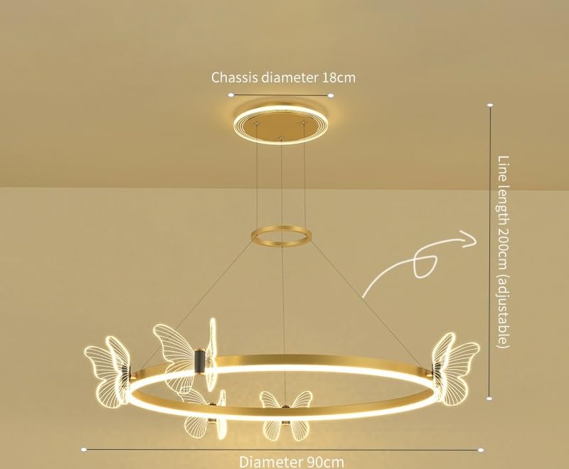 Lustre de décoration LED dimmable anneau moderne 45cm - 3