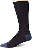Perry Ellis Men's Flat Logo Heel Toe Mercerized Cotton Sock