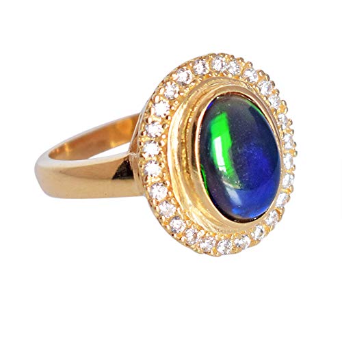 Bague opale bleue et verte pour illuminer vos tenues d'été et vos soirées élégantes