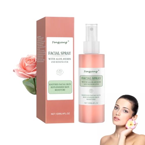 Fengyang® Tonique A L'eau De Rose, Brume Hydratante Visage, Spray D'eau De Apaisant Pour La Peau, Convient Aux Peaux Mixtes Sèches Et Sensibles