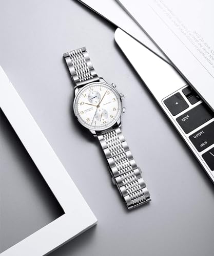 Image of BINLUN Stainless Steel Watch Band, Metal Watch Strap for Men Women Replacement with Double-Lock Deployment Clasp Polished Watch Bracelet Silver Black Gold Rose-gold 18 /19 /20 /21 /22 /24mm