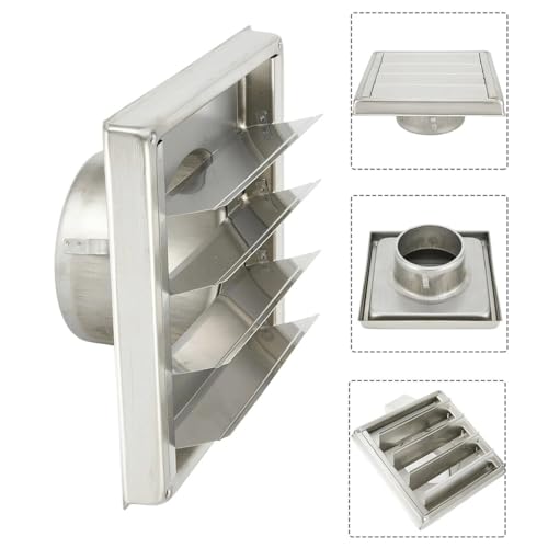 Grille de ventilation 100mm en acier inoxydable durable pour mur