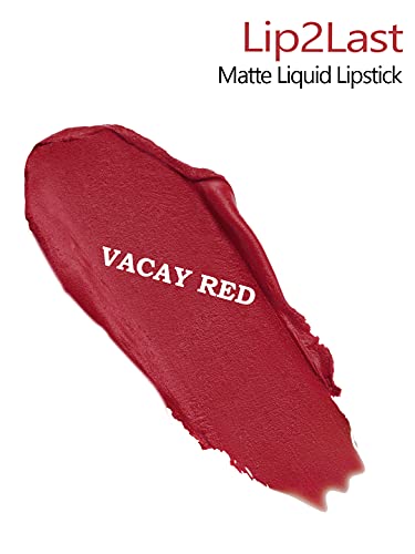 Image of Street Wear Lip2Last Matte Liquid Lipstick Vacay Red (Pack of 2)