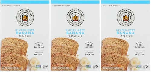 King Arthur, Gluten Free Banana Bread + Muffin Mix, Gluten-Free, Non-GMO...
