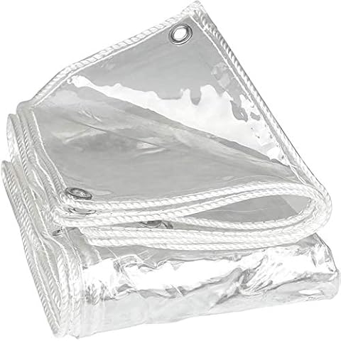 Tarpaulin Sheet, Heavy Duty Clear Tarpaulin for Camping Fishing Gardening, Garden Plant Canopy Cover with Eyelets, Clear Waterproof Anti Freezing Tarp Plant Insulation Shed Greenhouse Canopy Cover Cover