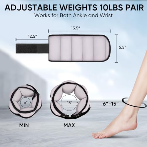 Image of APEXUP Adjustable Ankle Weights for Women and Men, Modularized Leg Weight Straps for Yoga, Walking, Running, Aerobics, Gym, Physical Therapy
