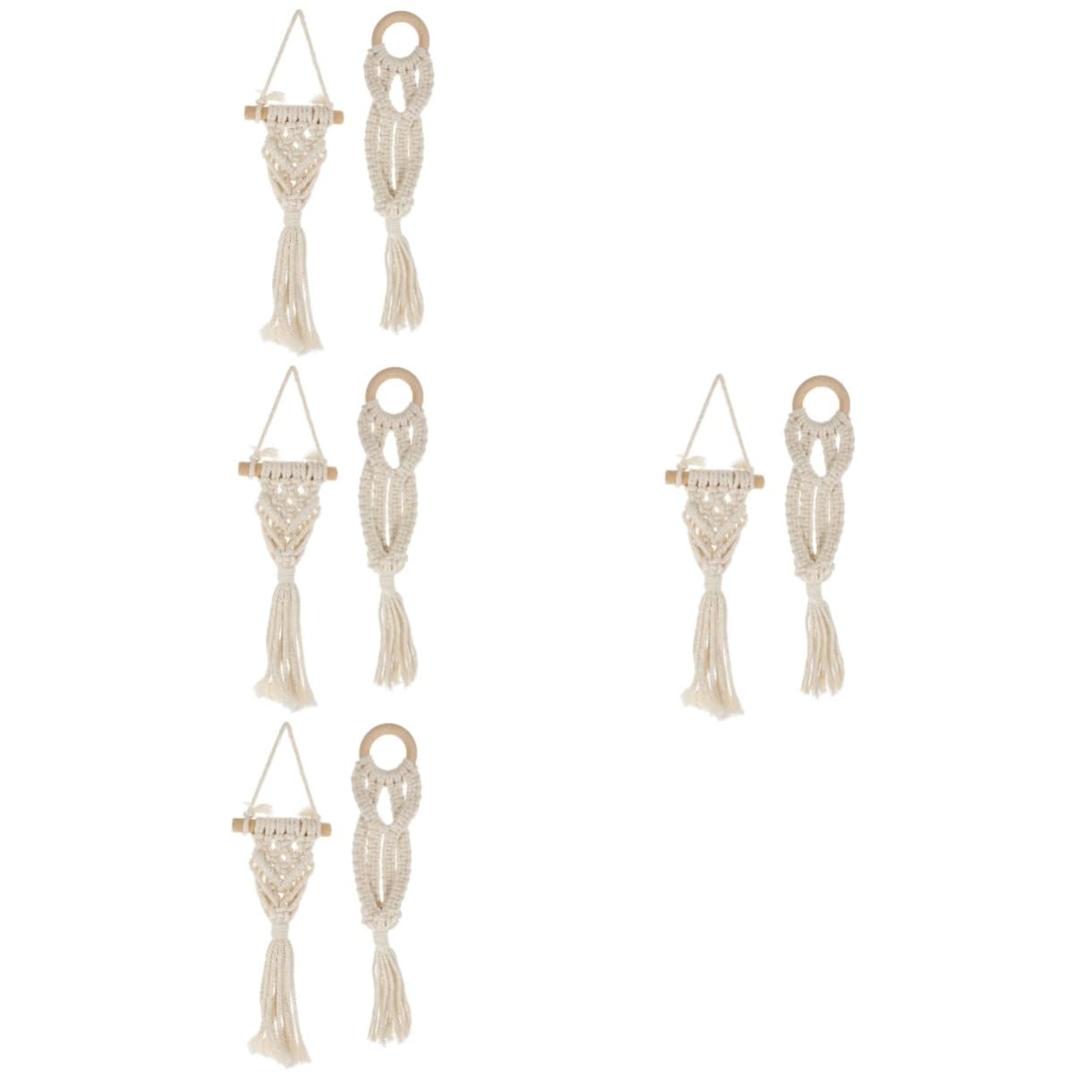 Yardwe 8pezzi Appendiabiti Macramè Per Sospensione Per Fioriere Boho Per Ed e Domestici