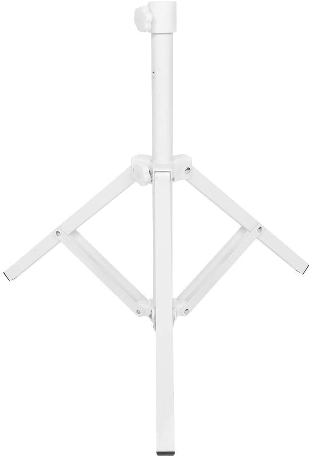 AUNMAS Umbrella Stand, Triangular Iron Folding Sun Umbrella Stand Support Base White Iron Adjustable Outdoor Umbrella Base Stand, Diameter 0.9-1.0 in, Height 17.9 in