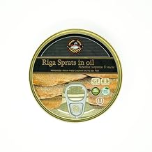 Grilled Catch Smoked Brisling Sardines in Oil - Riga Sprats,5.6 oz Tin, Gourmet Sprotten, Wild-Caught, BPA-Free Tinned Fish, Rich in Omega-3, Keto Friendly, Kosher