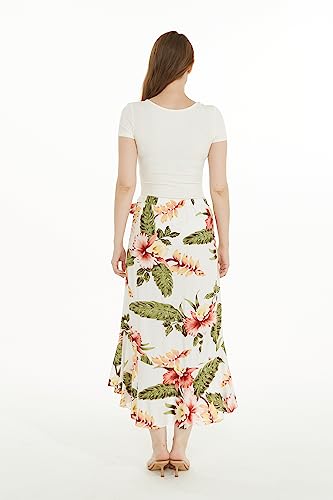 Matchable Family Hawaiian Luau Men Women Girl Boy Clothes in Cream Rafelsia3