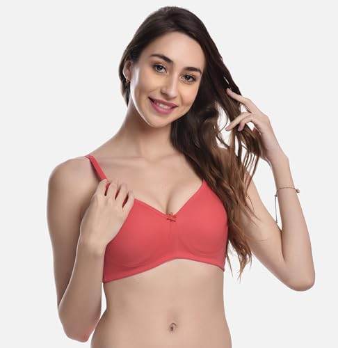 Image of FIMS - Fashion is my style Women Cotton Blend Non-Padded Non-Wired Moulded Bra Multicolor Cup- B