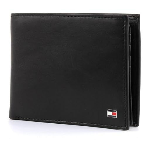 Tommy Hilfiger ETON CC FLAP AND COIN POCKET BM56927535 Herren Geldbörsen 13x10x2 cm (B x H x T), Schwarz (BLACK 990)