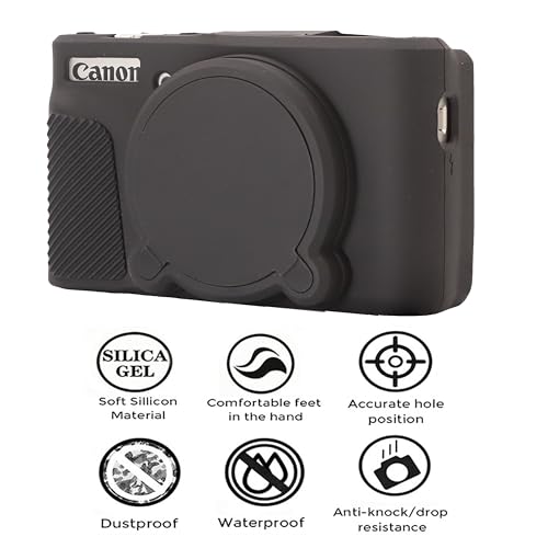 Funda de silicona para cámara PowerShot SX740 HS, negra miniatura 4