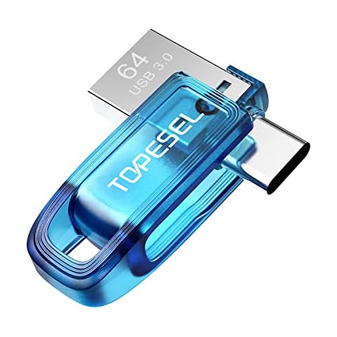 TOPESEL 64GB USB C Flash Drive Dual USB 3.0 Flash Drive USB A & Type C Swivel Thumb Drive UDP-Tech Waterproof Memory Stick Stylish Portable USB C OTG Flash Drive for Phone Tablet iPad Pro Mac PC Cover