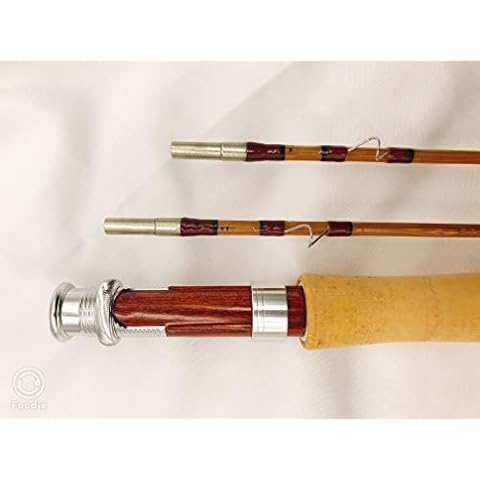 New Bamboo Fly Rod 7'6" for #5 Line Wt,2 Piece with 2 Tips Cover