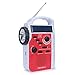 Tiemahun Dynamo Solar Hand Crank Emergency FM/AM/SW NOAA Alert Radio with MP3 Player Support SD Card LED Flashlight Reading Lamp Siren and 2300mAh Power Bank (Red)