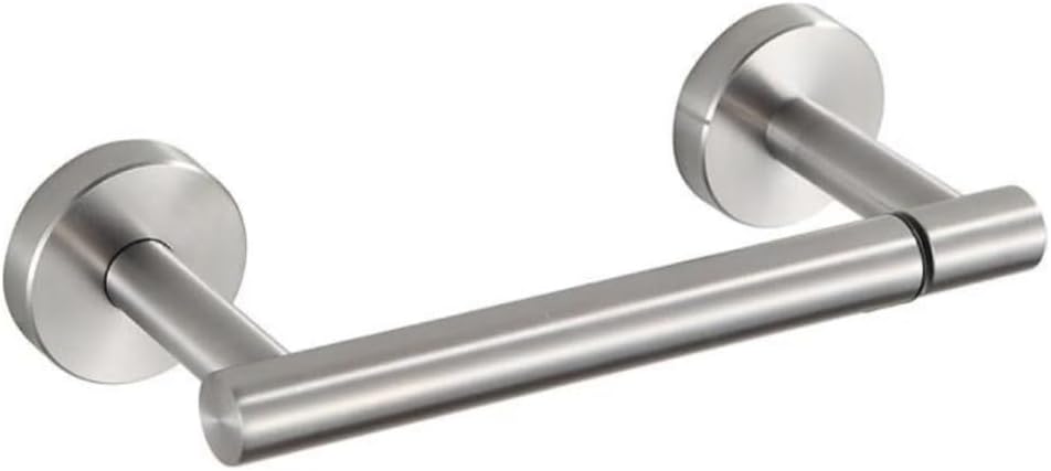 Brushed Nickel Toilet Paper Holder - Wall Mount Modern Double Post Pivoting Toilet Paper Roll Holder for Bathroom, Commercial Toilet Tissue Dispensers, Stainless Steel