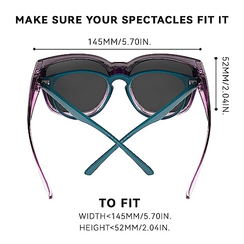 Myiaur Oversized Fit Over Sunglasses for Women, Trendy Wear Over Glasses, Polarized UV400 Protection Sunglasses for Driving3