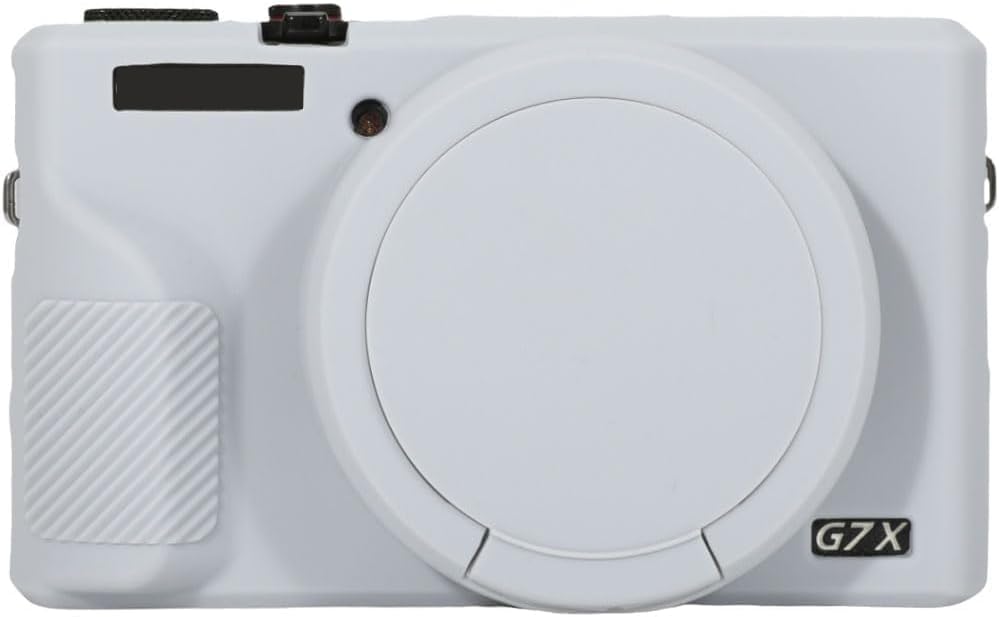 Case for Canon Powershot G7 X Mark III Digital Camera, Soft Silicone Protective Cover with Removable Lens Cover for Canon Powershot G7X Mark III DSLR Camera (Grey)
