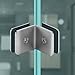 BE-TOOL Stainless Steel 90 Degree Glass Clamp, Shower Glass Bracket, Glass Shelf Holder for 8-12 mm Thickness Glass(Rose Gold)