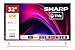 Sharp Fernseher 32 Zoll Smart TV Powered by TiVo - HDR Fernseher mit HD Auflösung und Triple-Tuner, LED TV weiß 32HE2745EW (2026)