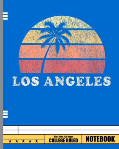 Los Angeles CA Vintage Notebook: California Composition Notebook California Gifts And Souvenirs - Blank Lined Journal Planner