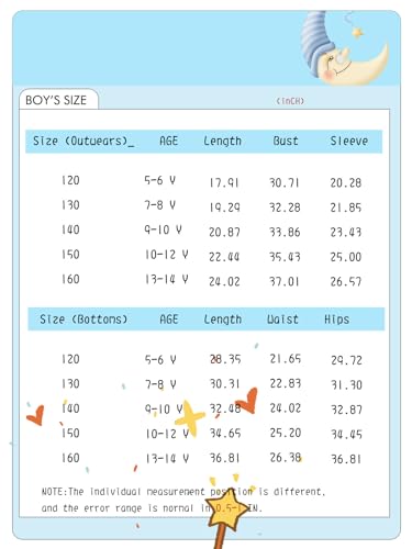 Haloumoning Conjunto de 2 peças de moletom para meninos, moletom com capuz e calça jogger, de 5 a 14
