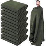 Preboun 6 Pcs First Aid Fire Retardant Blanket Military Blanket 60' x 80' Survival Blanket for Camping Emergency and Everyday Use Fire Retardant Extra Thick and Warm Outdoor Bed Blankets (Olive Green)