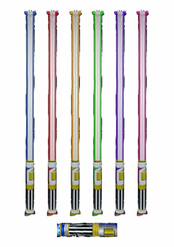 Quickdraw 12 X Gonflable Sabre Laser 70cm Etagère Gonflage Clair Sabre Bâtons Ballon Fête Lame Jouet pour Enfants