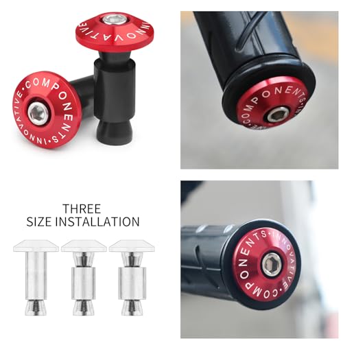 CXEPI Motorrad Lenkergewichte,Universelle Lenkerenden für Ø22mm (7/8) Lenker,Schwarz