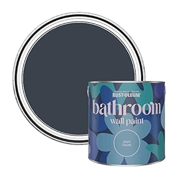 Rust-Oleum Black Water-Resistant Bathroom Wall & Ceiling Paint - Black Sand 2.5L