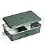 STANLEY Classic Legendary Useful Box 3.8 qt | Metal Snack and Lunch Box | Durable Stainless Steel Travel Food Storage Container | Hiking, Camping, School, or Work | BPA-Free | Hammertone Green