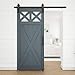 National Hardware N700-005 Interior Sliding Barn Door Hardware One Piece Designer Kit with Soft Close, 72 in, Matte Black